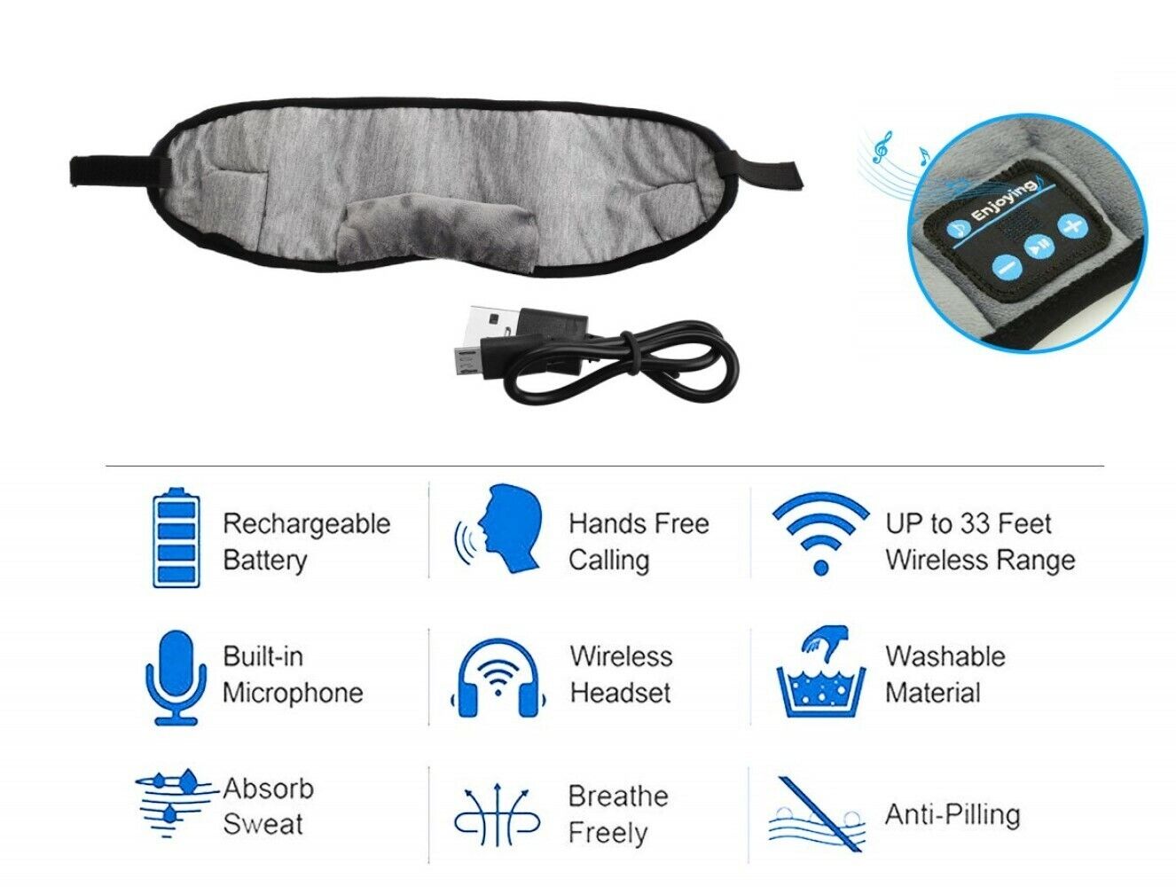 Antifaz Bluetooth para Dormir
