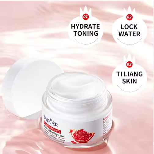 Crema Facial Iluminadora y Refrescante de Granada – 50ml